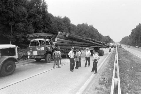 ARH NL Mellin 02-009/0008, Unfall eines Holztransporters mit einem anderen Transporter auf der Autobahn, ohne Datum