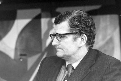 ARH NL Mellin 02-055/0014, Herr Dr.? Soyka als Redner bei einer Veranstaltung bezüglich des Plutonium-Reaktors Lingen, zwischen 1978/1980