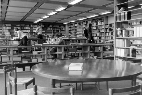 ARH NL Mellin 02-103/0002, Blick in eine Bibliothek, um 1970