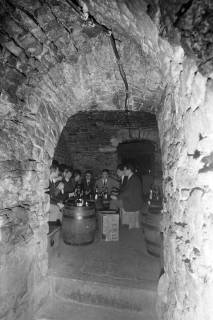 ARH NL Mellin 02-177/0004, Junge Erwachsene in einem Weinkeller, um 1970