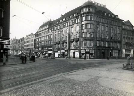 ARH Slg. Mütze 039, Ernst-August-Platz mit Blick in die Bahnhofstraße, Hannover, vor 1938