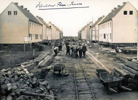 ARH Slg. Mütze 236, Bau von Häusern in der Walter-Flex-Straße, List, ohne Datum
