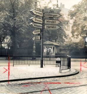 ARH Slg. Mütze 316, Humboldstraße / Ecke Adolfstraße (im Hintergrund das nicht mehr existierende Garnisonslazarett), Hannover, ohne Datum