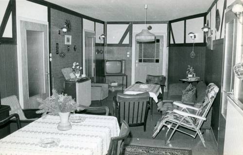 ARH Slg. Bartling 4752, Wohnraum in der Pension Schwarz, Ferienunterkunft, Nöpke, 1975