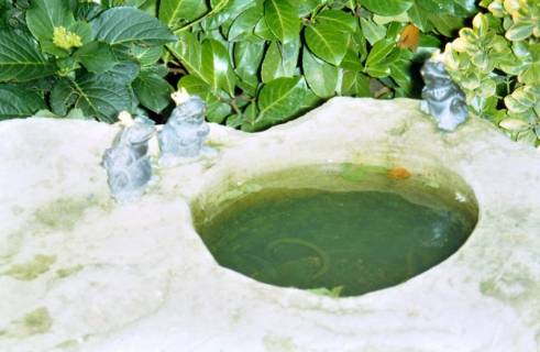 ARH Slg. Bürgerbüro 99, Kleiner Froschkönig Brunnen im Biergarten "Lindener Turm" , Linden, 2000