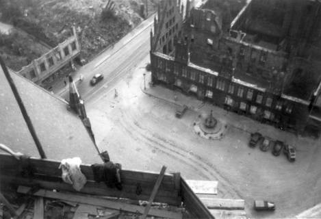 ARH Slg. Janthor 0176, Blick von der Marktkirche, Hannover, 1949