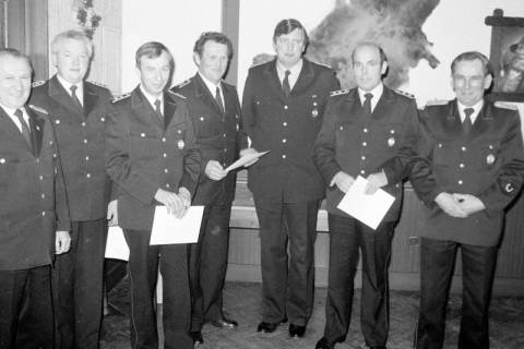 ARH Slg. Weber 02-014/0010, Jahreshauptversammlung der Ortsfeuerwehr Northen in der Gaststätte "Fröhliche Waldschänke", Northen, vor 1991