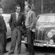 ARH NL Dierssen 1399/0023, Gerhard Dierssen (links), Dickmann und Küster bei einer Rallye, Bad Helmstedt