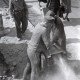 Archiv der Region Hannover, ARH NL Koberg 398, Mauersteine abschleifen in der Karmarschstraße, Hannover