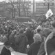 ARH NL Koberg 780, "Roter Punkt" Demonstration gegen Fahrpreiserhöhung der ÜSTRA auf dem Opernplatz, Hannover