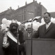 Archiv der Region Hannover, ARH NL Koberg 9632, Willy Brandt am Rednerpult, Enthüllung des "Berliner Meilensteins", Hannover