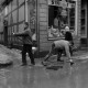 Archiv der Region Hannover, ARH NL Mellin 01-026/0020, Scheeschmelze? in der Burgdorfer Altstadt