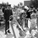 Archiv der Region Hannover, ARH NL Mellin 01-183/0015, Besuch der niederländischen Königin Beatrix bei der stationierten niederländischen NATO-Einheit „5e Groep Geleide Wapens (5. GGW)“ (deutsch: fünfte niederländische Fernlenkwaffengruppe), Stolzenau