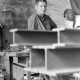 ARH NL Mellin 01-194/0009, Arbeiter hinter Stahlträgern
