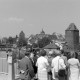 Archiv der Region Hannover, ARH NL Mellin 02-026/0001, Blick vom Dach der Barrage Vauban auf die Ponts Couverts (Gedeckte Brücken) und die Stadt, Straßburg