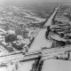 Archiv der Region Hannover, ARH NL Mellin 02-057/0007, Blick auf die verschneite Gegend um die Mittellandkanalbrücke an der Vahrenwalder Straße, Vahrenwald