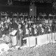 Archiv der Region Hannover, ARH NL Mellin 02-077/0003, Auftritt des Orchesters unter Rolf-Hans Müller (rechts) im Kuppelsaal des Hannover Congress Centrum (HCC), Hannover