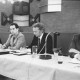 Stadtarchiv Neustadt a. Rbge., ARH Slg. Bartling 95, Landtags-Wahlkampfsitzung im Bürgersaal des FZZ, Vorstellung der Kandidaten durch Horst Dettmann