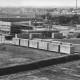Stadtarchiv Neustadt a. Rbge., ARH Slg. Bartling 401, Bau des Hallenbades, Blick vom Dach des Kreiskrankenhauses
