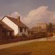 Stadtarchiv Neustadt a. Rbge., ARH Slg. Bartling 910, Schumannweg 17-19, Blick vorbei an den Reihenhäusern auf das Hochhaus Siemensstraße 62 nach Norden, Neustadt a. Rbge.