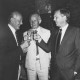 ARH Slg. Bartling 1687, Michael Baldauf (MdL, CDU), Udo Plinke (Seniorchef der Sektkellerei Kollmeyer) und ? bei einer Sektprobe im Sektkeller des Schloss Landestrost, Neustadt a. Rbge.
