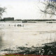 ARH Slg. Bartling 3223, Vom Hochwasser überschwemmte Leinemasch, Blick von der B 6 auf das Krankenhaus, Neustadt a. Rbge.