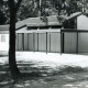 ARH Slg. Bartling 4740, Neue Friedhofskapelle nach Fertigstellung, Außenansicht vom Weg (2 Ex.), Nöpke