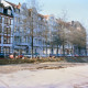 ARH Slg. Bürgerbüro 486, Gelände der ehemaligen Lindener Aktien-Brauerei nach dem Abriss mit Blick auf Wohngebäude an der Stephanusstraße, Linden