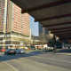 ARH Slg. Bürgerbüro 703, Fössestraße unter der ehemaligen Hochbrücke am Küchengartenplatz mit Blick auf das Ihme-Zentrum, Linden