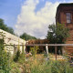 Archiv der Region Hannover, ARH Slg. Bürgerbüro 829, Biergarten Gretchen am Kesselhaus auf dem Gelände des Faust e. V. (ehemals Gelände der Bettfedernfabrik Werner & Ehlers), Linden-Nord