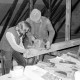 Archiv der Region Hannover, ARH Slg. Weber 02-009/0014, Ausbau des Dachgeschoss im Stadtmuseum Gehrden