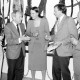 Archiv der Region Hannover, ARH Slg. Weber 02-055/0011, Stadtdirektor Hans Bildhauer, N.N., Annette Wiedenbeck-Fütterer, Museumsleiter Werner Fütterer und Bürgermeister Gerhard Oberkönig zur Neueröffnung des Stadtmuseums Gehrden